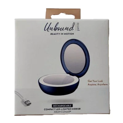 Conair Lighted Makeup Compact Travel Mirror with Light Rechargeable in Blue - Image 1 of 4