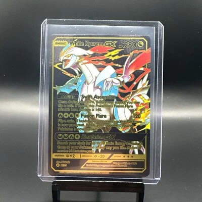 Black Foil Custom Display White Kyurem Gx 280hp NM Fusion Flare Free Shipping - Image 1 of 2