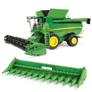 John Deere 1:16 Big Farm S690 Toy Combine Harvester w/Corn/Grain Heads 65cm 3+ - Picture 1 of 4