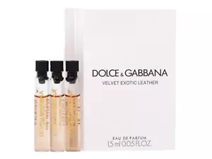 D&G DOLCE & GABBANA VELVET EXOTIC LEATHER EDP 1.5ml x 3 COLOGNE PERFUME SAMPLES - Picture 1 of 1