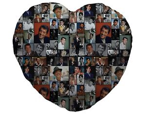 Colour Dean Martin Fan Montage Design Heart Shaped Cushion Valentines Day