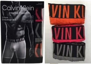 Men's Calvin Klein 3 Pack Intense Power Cotton Boxer Brief Underwear NB2597 XS - Picture 1 of 16
