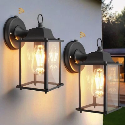 2Pack Outdoor Porch Lights Dusk To Dawn Outdoor Wall Lights Black Outdoor Lights - Image 1 of 4