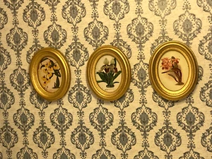 1:12 Scale New Dollhouse Miniature Botanical Orchid Portrait Prints Pictures - Picture 1 of 4