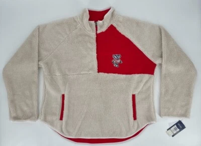University Of Wisconsin Sweater Women's XXL G-III 4Her Carl Banks 1/2 Zip Sherpa - Image 1 of 4