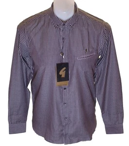 Nueva Camisa Para Hombre Gabicci Vintage Manga Larga Cuello Abotonado Puerto S M XL - Imagen 1 de 6