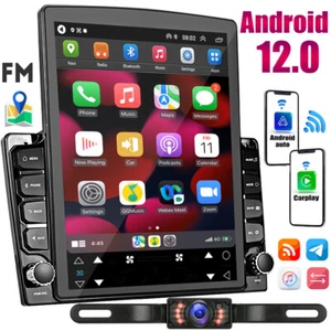 9.7" Android 12 Car Stereo Radio GPS WiFi Vertical Screen Apple CarPlay Player - Picture 1 of 12