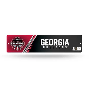 Georgia Bulldogs 2022 National Champions Street Sign NEW! 4"X16" Man Cave  - Picture 1 of 2