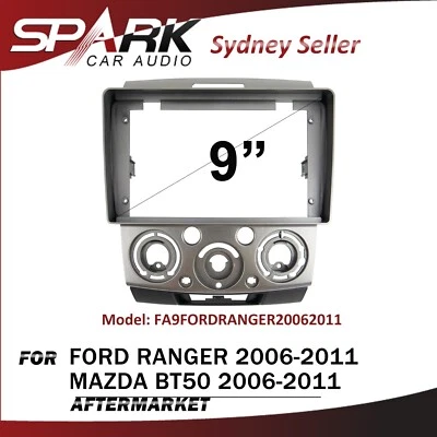 9" FACIA KIT Panel Fascia Dash Plate For Ford Ranger Mazda BT50 BT-50 2006-2011 - Image 1 of 2