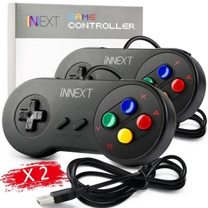 2 Confezioni USB Super SNES Retro Classic Game Controller Gamepad Joypad PC Mac PDA - Foto 1 di 7