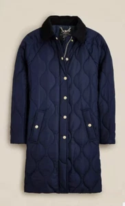 NWT $348 J Crew Stowe Women's puffer jacket coat with PrimaLoft Navy Size XXL - Picture 1 of 14