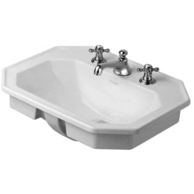 Duravit 1930 Series 58cm Countertop Inset Vanity Basin 3 hole - 0476580030