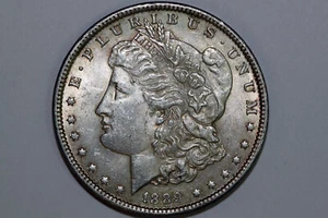 Grades About Uncirculated 1889 P Morgan 90% Silver Dollar (MDX3005) - Picture 1 of 9
