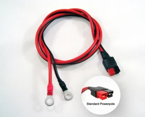 36" 45A DC Power Supply Cord fits ANDERSON POWERPOLE Sermos 1/4" Ring Terminals - Foto 1 di 4