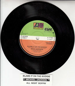 MICK JACKSON Blame It On The Boogie 1978 7" 45 record NEW + juke box title strip - Picture 1 of 2