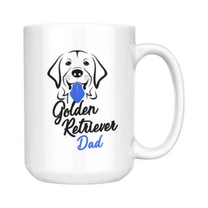 Golden Retriever Dad Coffee Mug, Retriever Dog Owner Dad Birthday Present Gift - Picture 1 of 8