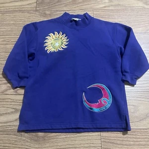 Vintage 90s Talbots Kids Whimisgoth Celestial Turtleneck Youth Small - Picture 1 of 8