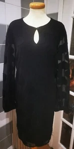 Formelles Damenkleid Capsule schwarz langarm Chiffon - UK 14 - Bild 1 von 11