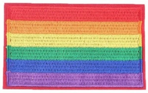Rainbow Flag Iron-on Patch Embroidered LGBTQ+ Gay Lesbian Pride applique punk - Picture 1 of 2