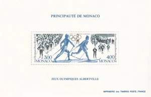 Monaco 1992 Yvert Special SS 17 Albertville Olimpiadi Sportive MNH VF CAT PREZZO 140 - Foto 1 di 1