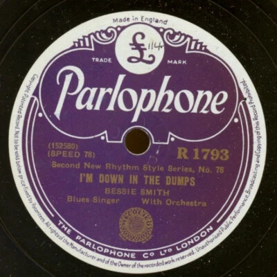 BESSIE SMITH -Blues Singer- I'm down in the dumps/ Do your duty  Schellack S8749 - Bild 1 von 2