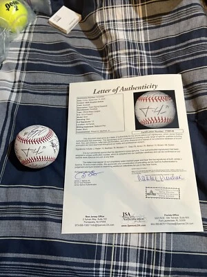 2024 Houston Astros 12 Player Signed Team Baseball JSA LOA - Image 1 of 4
