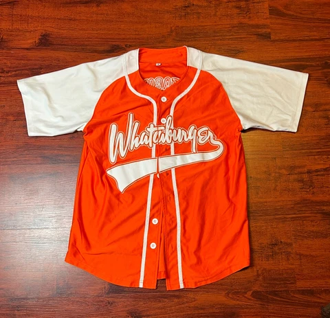 Whataburger  Store Mens Button Up Short Sleeve Jersey T Shirt Size Medium Cover