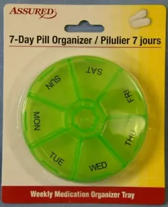 7 Day Pill Box Medication Organizer Container Easy Carry Secure in Pocket Purse - Picture 1 of 2