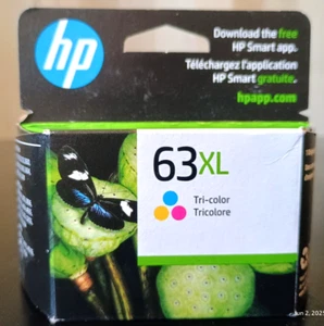 Oryginalny trójkolorowy pakiet kombi HP 63XL cyjan, purpurowy i żółty • czerwiec 2025 - Zdjęcie 1 z 3