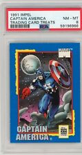 1991 Impel Marvel Trading Card Treats - Captain America - PSA 8 Graded Card