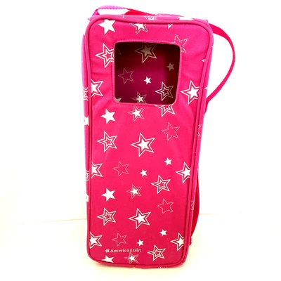 American Girl Doll Pink Bag Carrier Travel Case Holder Tote Carrying Storage - Image 1 of 4