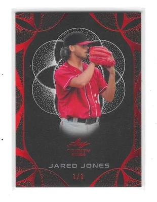 2024 Leaf Trinity Jared Jones Red Parallel 1/1 SSP! Pirates! - Image 1 of 2