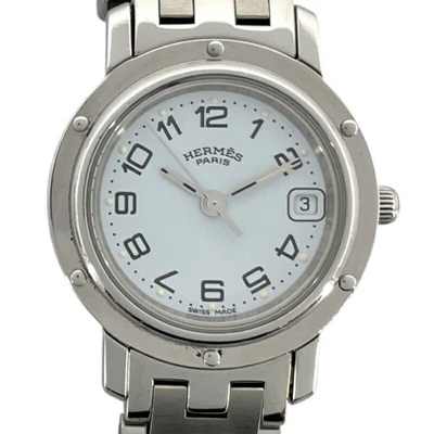 手表 HERMES Clipper CL4.210 石英 女士 不锈钢金属原色 银色 二手 — 第 1/4 张图片