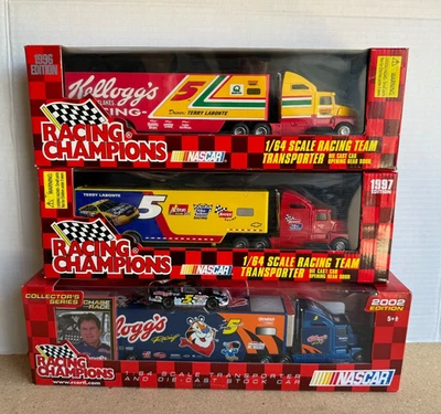 Lot of 3 Racing Champions 1:64 NASCAR Team Transporter Terry Labonte Truck - Image 1 of 4