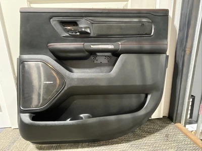 RAM TRX Interior Door Panel Rear RH Red Trim with Carbon Fiber Used OEM - Image 1 of 4
