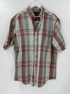 Roundtree & Yorke Vintage Button Down Shirt Mens Large Multicolor Madras Plaid - Picture 1 of 18