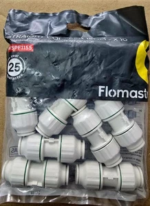 10 x ACOPLADOR RECTO PUSH-FIT TWISTLOC 15 x 15 mm - Indicador de conexión segura - Imagen 1 de 2