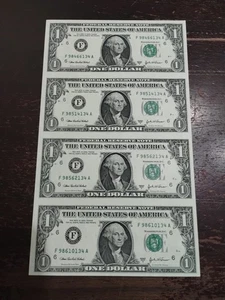 SHEET DOLLAR FEDERAL RESERVE NOTES 2003 A ATLANTA GEORGIA 4 NOTES - Picture 1 of 12