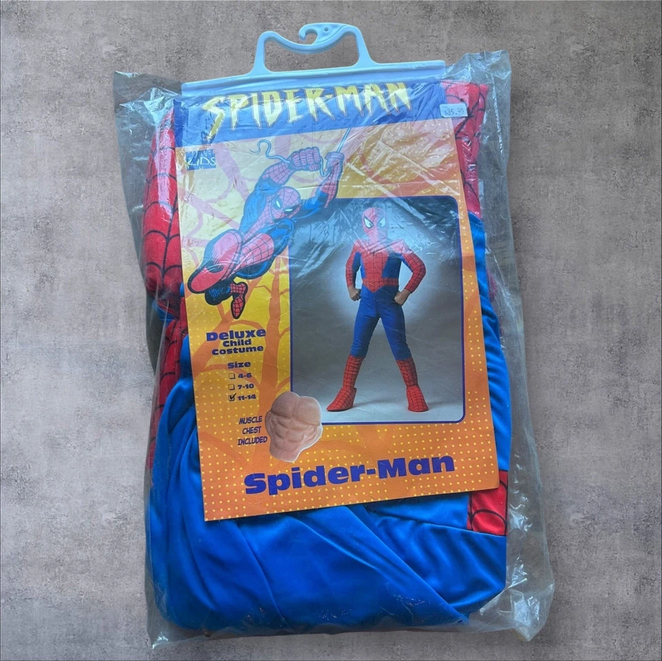 Disfraz Spider Man Deluxe CON Músculos, Talla L (11-14), TOTALMENTE NUEVO Foto 1 de 3