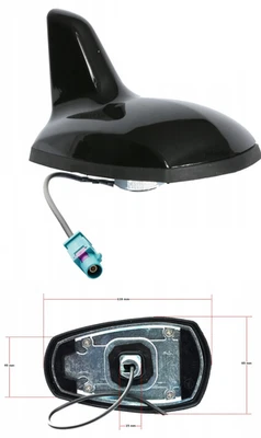 Dachantenne Autoantenne Shark Für VW Golf 5 6 Passat Polo Tiguan Touran T5 Fakra - Bild 1 von 2
