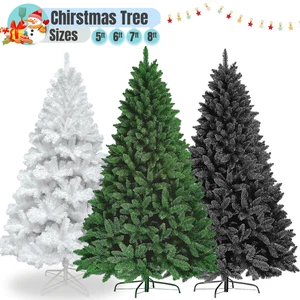 Christmas Tree Artificial Xmas Home Décor & metal Stand 5ft 6ft 7ft 8ft Xmas - Picture 1 of 28