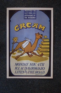 Cream Tour Poster 1969 Rhode Island Last Show Ever - Picture 1 of 1