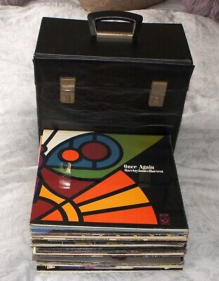Lot Of 36 Assorted Rock LP's In A Black Record Case • 27£