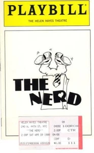BROADWAY PLAYBILL - HELEN HAYES THEATRE - THE NERD - PEGGY COSGRAVE 1998 + STUB - Picture 1 of 2