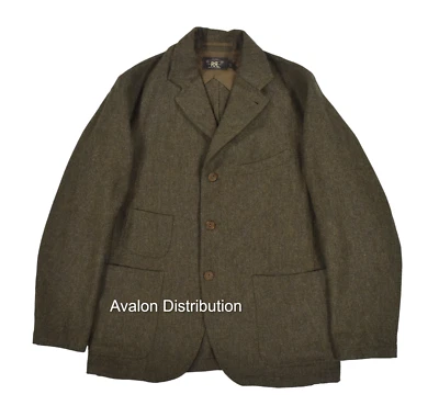 Ralph Lauren RRL Olive Wool Cotton Sportcoat Jacket Blazer New $790 - Image 1 of 4