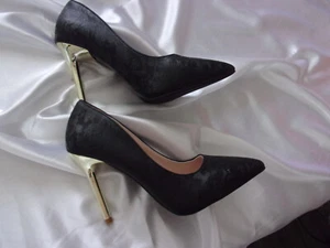 black high heel shoes size 6 clubbing going out very nice (L@@K) - Picture 1 of 3