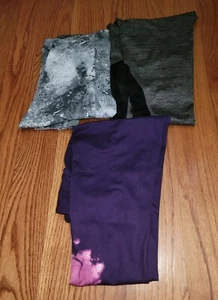 JUSTICE SET OF 3 JUSTICE LEGGINGS SIZE 12 [LIGHT GRAY, CHARCOAL GRAY, PURPLE]   - Picture 1 of 8
