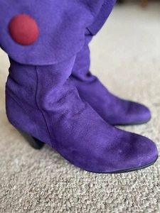 Arche Purple Suede Ankle Boots Size 38 - Picture 1 of 9