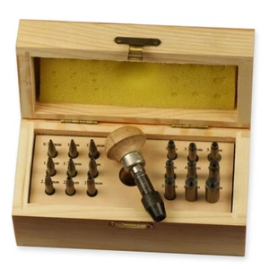 Bezel punch set of 18 jewellers jewellery craft stone setting rings punches box - Picture 1 of 3