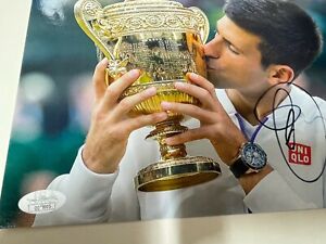 Novak Djokovic autographed 8 X 10 photo, JSA Authenticated